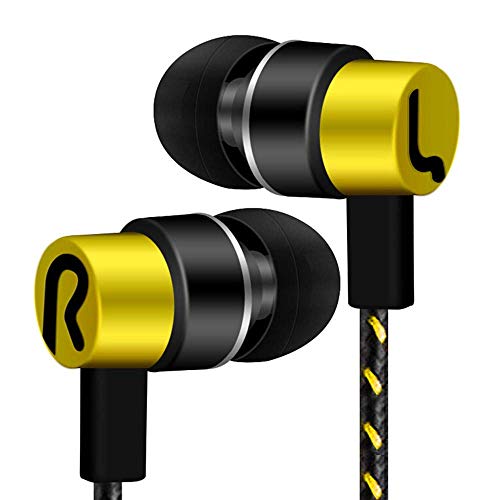 No/Brand Auricolari universali da 3,5 mm nell'orecchio Auricolari Stereo Bassi Cuffie cablate per Telefono Cellulare Auricolari Stereo Bluetooth Auricolari Musicali 2J17