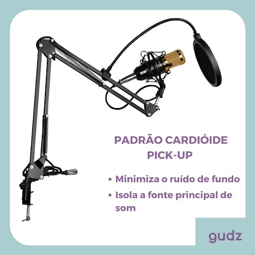 Microfone Condensador BM800 Profissional Studio kit completo - Leboss