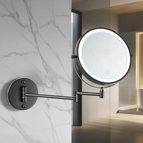 Miroir grossissant mural haut de gamme double face LED - 4