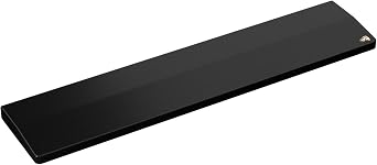 Glorious Gaming Wooden Keyboard Wrist Rest Full Size - White Ash Wood, Medium-Coarse Grain, Smooth Surface, Sweat & Oil Resistant, Easy Clean, Anti-Slip Rubber Base, 18" x 4" x 0.79" - Onyx