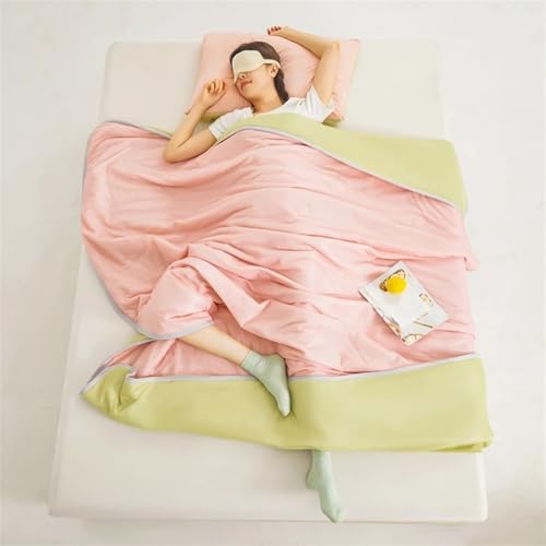 Manta refrescante de microfibra rosa que regula la temperatura en tu cama de 150x200cm 7