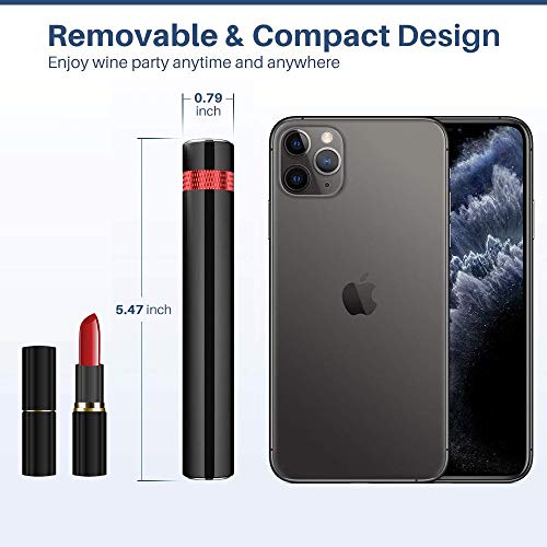 Quntis Sacacorchos Vino Profesional, Abrebotellas Vino Abrebotellas de Presión de Aire Abridor de Vino, Abridor de Acero Inoxidable, Bomba de Botella Regalo Mujer Hombre para Fiesta Cumpleaños-Negro - imagen 5