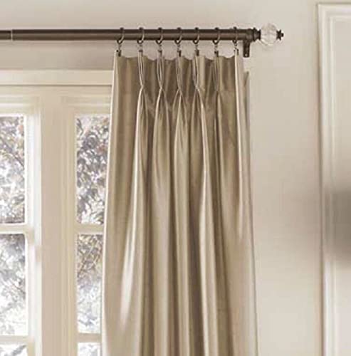 Curtainworks Marquee Faux Silk Pinch Pleat Curtain Panel, 30 by 84", Sand, W 30" x L 84" (1 Panels) - Image 4