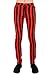 Mens Indie Vintage Retro 60s 70s Mod Black Red Striped Stretch Skinny Jeans