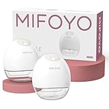 MIFOYO Hands Free Breast Pump, Wearable Electric Breastfeeding Pump with 4 Modes & 9 Suction Levels, LED Display & Rechargeable Battery Low Noise for Moms, Baby-Like Comfort, 24mm, 2-Pack