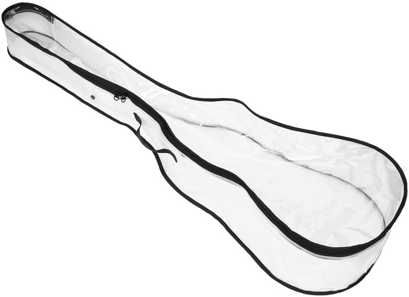Washable transparent guitar dust cover with waterproof protection, fits 40/41 inch guitars, lightweight and design for effective dust protection