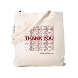 CafePress Thank You Bag Tote Bag Natural Canvas Tote Bag, Reusable Shopping Bag