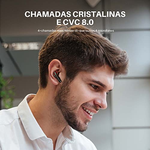 [Upgraded Version]2021 Wireless Earbuds, Tribit Qualcomm QCC3040 Bluetooth 5.2, 4 Mics CVC 8.0 Call