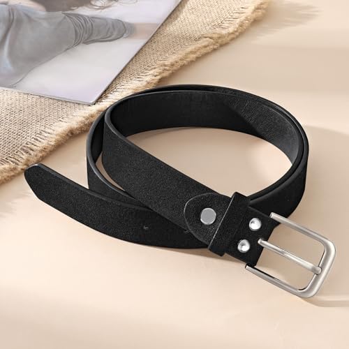 Image of WHIPPY Women Casual Leather Belt for Jeans Pants, Fashion Ladies Waist Dress Belt
