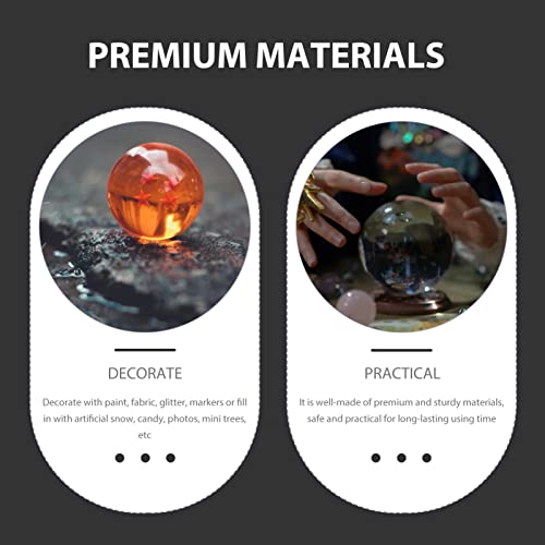 HOMSFOU 10 Pcs Globo De Neve Faça Você Mesmo Enfeites De Globo De Neve Diy Kit De Artesanato Globo D