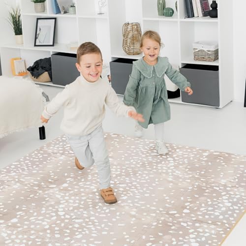 Moon Walkers Premium Soft Foam Play Mat for Baby, 170x122 cm, Easy to Clean - The Perfect Modern Foam Playmat Fits Nicely with Your Kids Playroom Or Home Decor 1.2 cm Thickness (Camouflaged Terrazzo) - 4