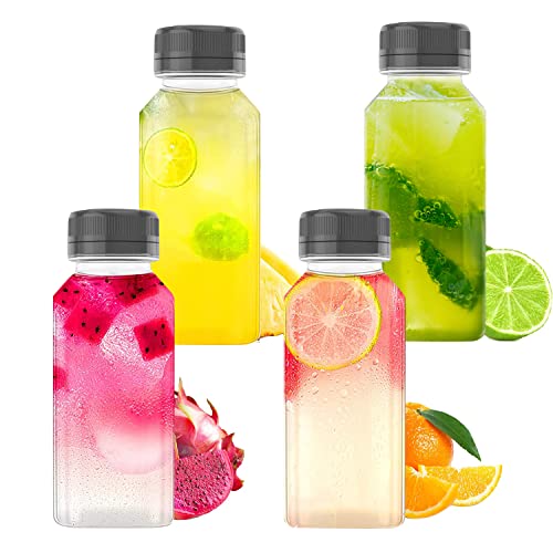 10 OZ Plastic Juice Bottles, Reusable Bulk Beverage Containers, f...