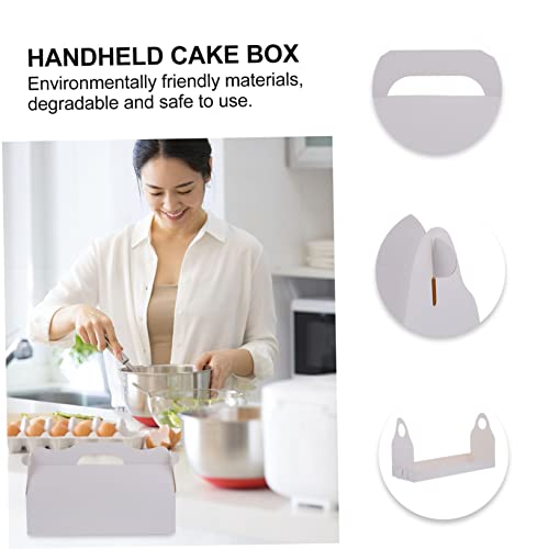 ULTECHNOVO 10-Piece Long White Cake Roll Boxes with Handles and Trays for Pastries, Desserts, and Cookies – Convenient Bakery Takeout Containers for Events - Image 6