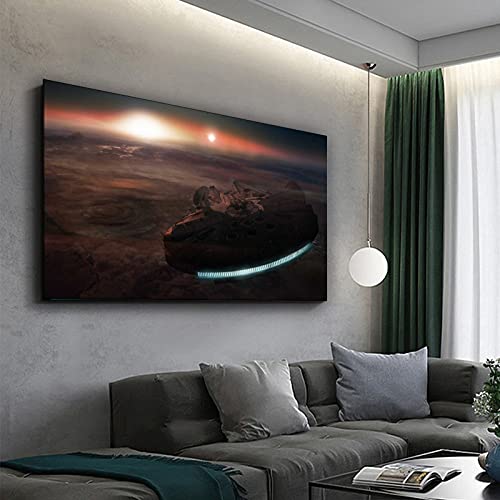 Millennium Falcon Poster Decorative Painting Canvas Wall Art Living Room Posters Bedroom Painting 24×36Inch(60×90Cm) #TOP4