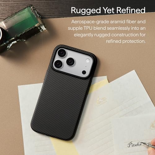 Image of pitaka for iPhone 17 Pro Max Case 6.9 inch, Refined Protection, Black /Grey