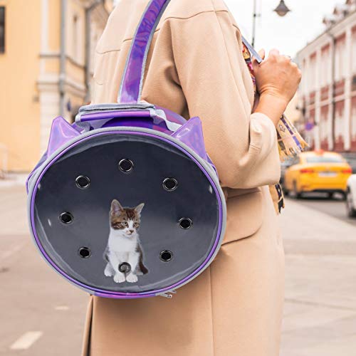 KESYOO Mochila para animais de estimação, bolsa transparente para filhotes de cachorro, mochila tran