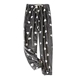 Generisch 2026 Leggings térmicos Mujer Pijama Mujer Franela Supersuave Cálido y Cómodo, Pijama Elástico Pantalones Casuales Pijama Elegante Pantalones térmicos Engrosados para Casa, gris oscuro, XL