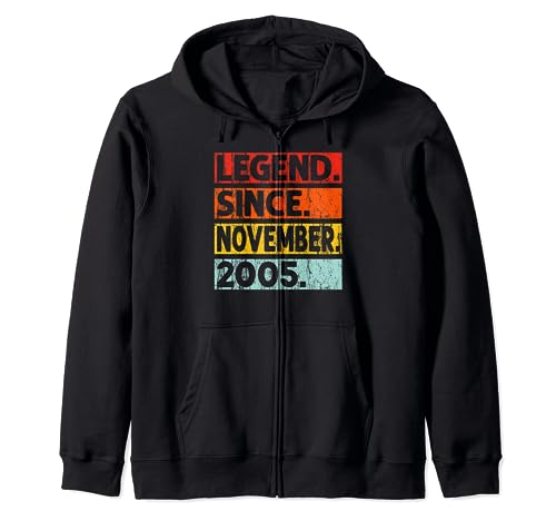 Legend Since November 2005 Birthday November 2005 Vintage Sudadera con Capucha