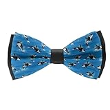 HEBVASS Fashion Butterfly Bow Tie for Teens & Adults, Pre-Tied Adjustable School Uniform Rave Party Creative Decoration, Killer Whales Orcas Ocean Sea Animals Bowtie