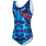 Zagano Badeanzug Mädchen 7003 - badeanzüge für Mädchen -swimsuite for Girls - Bademode für Mädchen, Badeanzug Kinder UV-beständig Schwimmanzug Kinder blau rot Gr. 134