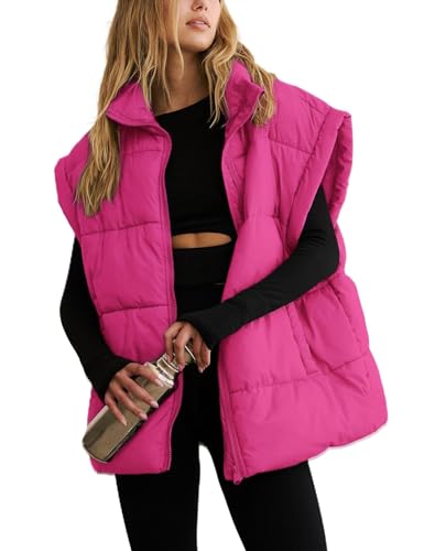 APAFES Women Winter Puffer Vest Quilted Sleeveless Jacket