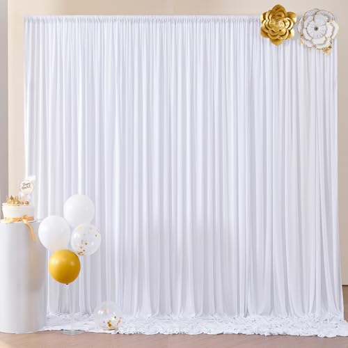 Toile de fond polyester blanc 2,5x3 m anniversaire et baby shower