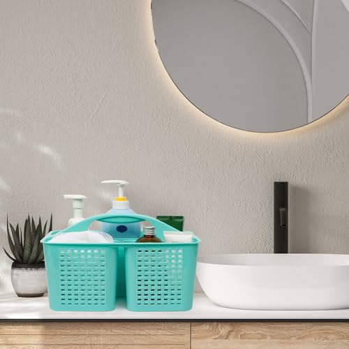 Tiawudi Portable Shower Caddy, Caddy Organizer with Handle, Plastic Shower Basket Hold Soap, Shampoo, Hair Supplies and Beauty Products, Cleaning Supplies Organizer for Home, Dorm, Shelf and Cabinet - Thumbnail 7