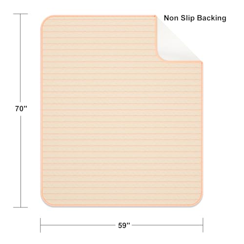 Image of King Size Bed Pads for Incontinence Washable Waterproof, 71 inch x 59 inch (Pack of 1) - Reusable Extra Large Colored Cotton Pee Pads for Adults, Elderly, Pet, 4-Layer Underpads for Sofa,Furniture -KELISITING
