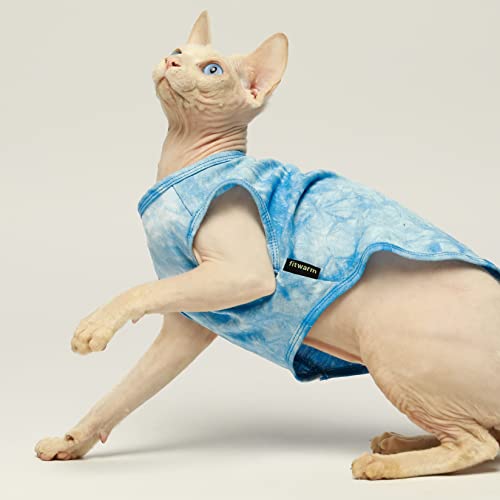 Fitwarm 2-Pack 100% Cotton Tie Dye Dog Clothes With Reflective Label Dog Shirts Doggie T-Shirts Puppy Tank Top Vest Tee Summer Cat Clothes Green Blue Xs #TOP2