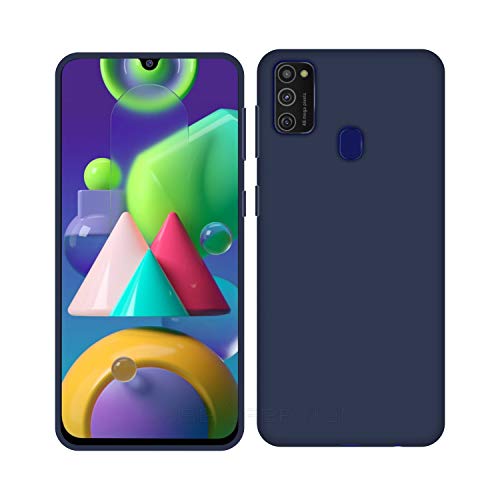 Image of Case Creation Luxurious OG Series for Samsung Galaxy M30s Case Cover,Anti-Dirty Slim Case Frosted Matte Cute Candy TPU Raised Bezel (Splash of Color) Back Cover for Samsung M30s -Navy Electric Blue