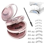 DAWRIS 4 Layer Magnetic Eyelashes Natural Look Magnetic Lashes Water Proof Magnet Eyelashes Reusable Magnet Lashes No Glue Required Comes With Eyelash Brush Eyelash Applicator Tool and Mirror