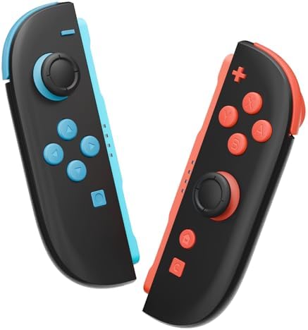 eXtremeRate DIY Replacement Full Set Buttons for Joycon 2, Custom ABXY Direction Keys Dpad + - C Home Capture Release L R ZR ZL Trigger Buttons for Nintendo Switch 2 Controller - Blue & Orange — view 6