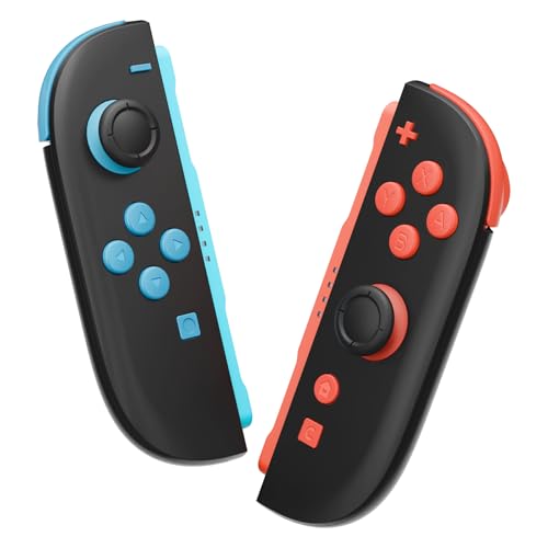 eXtremeRate Kit Complet de Boutons de Remplacement DIY pour Switch Joycon 2 Accessoires - Touches Directionnelles ABXY/D-Pad/Boutons + - C Home Capture Release/Gâchettes L R ZL ZR,Bleu et Orange – vue 7