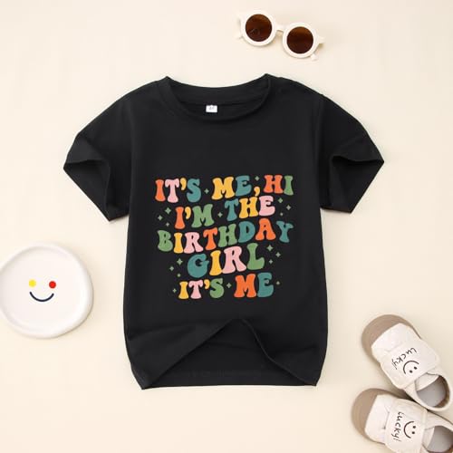 It’s Me I’m The Birthday Girl Shirts Toddler Kids Girls Birthday Tees T-Shirt Party Outfits Tops 5-12 Years3
