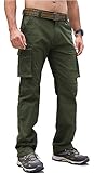 √【Hoher Qualität Stoff】Wanderhose herren aus hautfreundlichem, elastischen und bequemem Stoff ist ist sehr weich, Ripstop, langlebig und atmungsaktiv, wodurch Sie sich während schwerer Arbeit, Outdoor-Aktivitäten (Camping, Wandern, Jagd, Militär, Angeln) wohl fühlen.