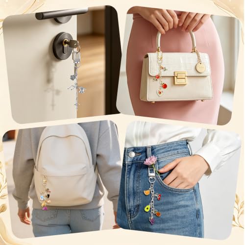 Image of Wurosi 24 Sets Keychain Making Kit for Bag Charm with Package,Gold & Silver