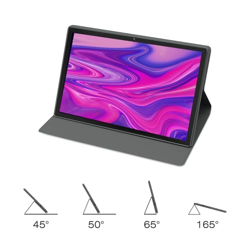 Image of Tablet Case for PlimPad P2, 10.1 inch Tablet Cover, Folding Stand Cover, Multiple Viewing Angles, Lightweight PU Protective Case, Plimpton