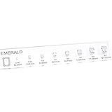 5A Cubic Zirconia Diamond Stones Cut Mix 8 Different Size,Weight Suitable for Diamond Reference Comparison CZ Card, Different Classic Cutting Forms (Emerald & Colorless)