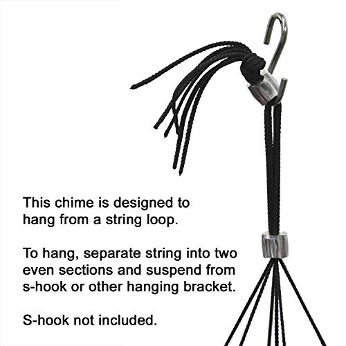 Woodstock Chimes BPK88 The Original Guaranteed Musically Tuned 88-Inch Bells of Paradise Wind Chime, Black