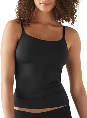 True & Co. Womens True Body Adjustable Strap Tank Base Layer Top, Black, XS 30C-D 32A-B US