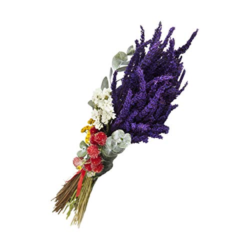 Lavanda Experience, Ramo de Flores Naturales Preservadas de Lavanda, Decorado con Perpetuina, Siempreviva y Eucalipto de Cultivo Ecológico, Elaboración Artesanal y Primera Calidad.