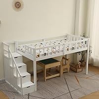 木製ロフトベッド 階段付き ナチュラルウッド 木製ロフトベッド 階段付き ナチュラルウッド Amazon｜Sue YZ