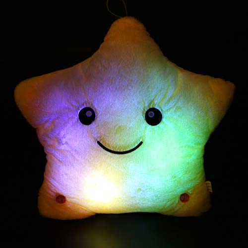 Bstaofy Glow Musical Twinkle Star Light up Lullaby Stuffed Toys Animated Soothe Kids Emotions Christmas Festival Gift for Toddlers, Yellow - Thumbnail 4