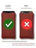 NorthWand Wysokiej jakości etui z prawdziwej skóry do iPhone 15 Pro / 15, 14 Pro / 14, 13 Pro / 13, 12 Pro / 12 sztuk, etui na telefon komórkowy – skóra garbowana roślinnie z wytłoczonym znakiem