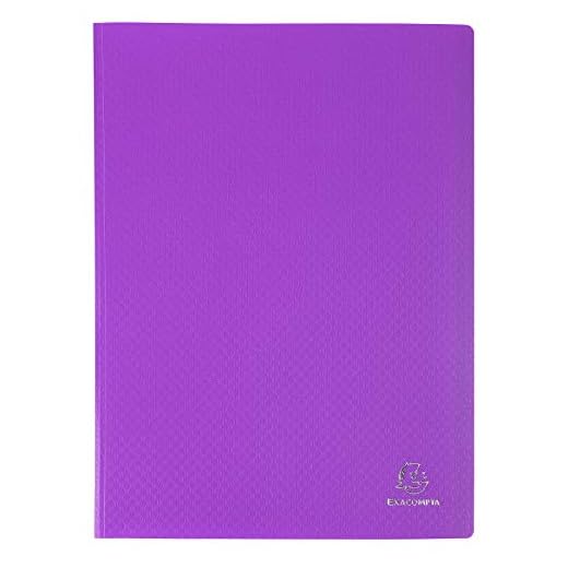 Exacompta 88226E Opak - Portadocumentos (A4, 20 fundas, 40 vistas), color morado