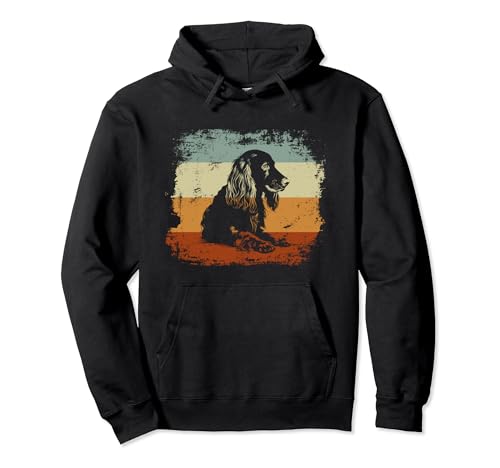 Retro Vintage Design English Cocker Spaniel Dog Sweat à Capuche