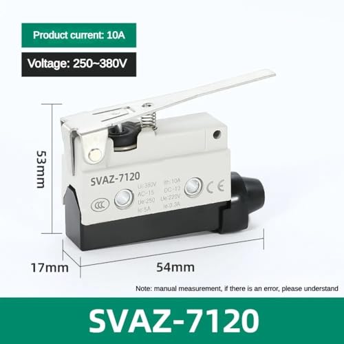 Interruptor horizontal AZ de alta resistencia con rodillo metálico 10A 250V miniatura 2