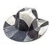 Owl's-Yard Unisex Fashion Easy Matching Cowboy Hat Wide Brim British Style Jazz Hat for Couples Denim Bucket Hats (A-Navy Blue, ONE Size)