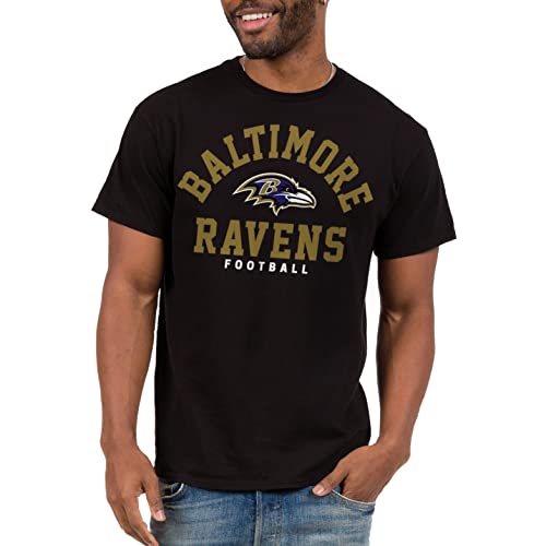 Junk Food Clothing x NFL - Baltimore Ravens - Classic Team Logo - Unisex Adult Short Sleeve Fan T-Shirt for Men and Women - Size X-Large
