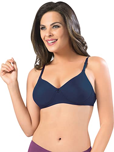 Image of SONARI Women's Non-Padded T-Shirt Bra | Wire-Free, Medium Coverage, Comfortable Polyester-Cotton Blend Fabric | Adjustable Straps, Ideal for Sports Catwalk